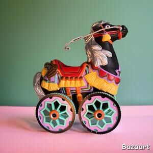 Kid Kore Carousel Parade Black Horse Vtg 1999 American Greetings